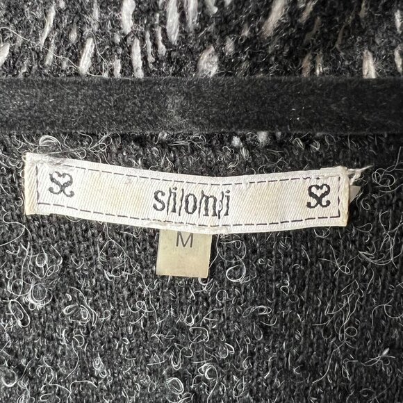 Sioni artsy color block long wool cardigan collared women’s size medium - Picture 5 of 9